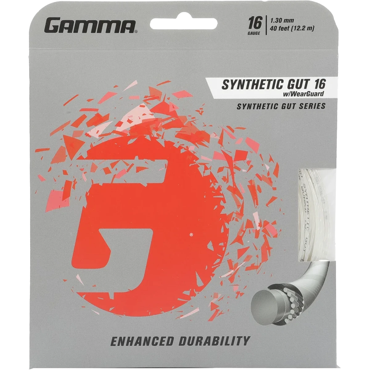 Synthetic Gut 16 W/WearGuard - White 3 Synthetic Gut 16 W/WearGuard - White