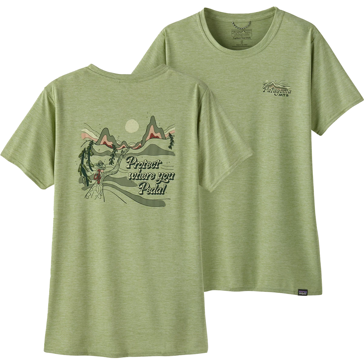 Patagonia Women's Cap Cool Daily Graphic Tee - Lands 3 Patagonia Women's Cap Cool Daily Graphic Tee - Lands