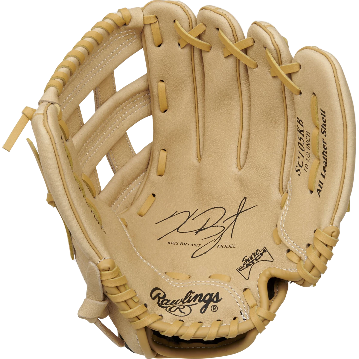 Rawlings Youth Sure Catch Bryant 10.5" H-Web Glove 4 Rawlings Youth Sure Catch Bryant 10.5" H-Web Glove - Image 2