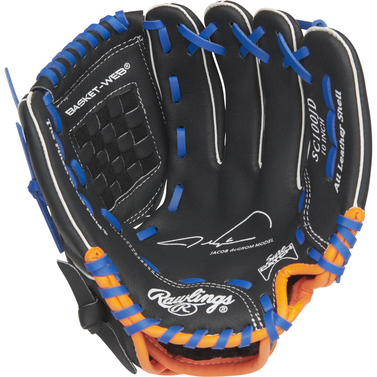 Rawlings Youth Sure Catch DeGrom 10" Basket Web Glove 4 Rawlings Youth Sure Catch DeGrom 10" Basket Web Glove - Image 2