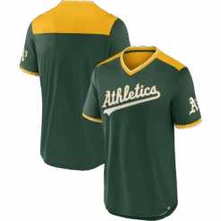 Fanatics Men's A's Fundamentals Poly Walk Off Short Sleeve -Sports Basement Outlet 100256206 DGRN 3