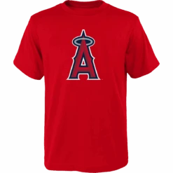 Outerstuff Youth Angels Primary Logo Short Sleeve Tee