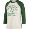 '47 BRAND Women's A's Retro Daze Ava Raglan -Sports Basement Outlet 100258074 OAT 1