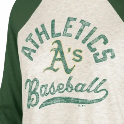 '47 BRAND Women's A's Retro Daze Ava Raglan -Sports Basement Outlet 100258074 OAT 3