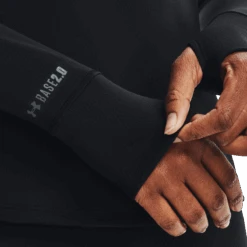 Under Armour Women's ColdGear Base 2.0 Crew -Sports Basement Outlet 100264275 BLK 3