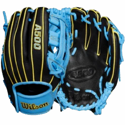 Wilson Youth A500 AP - 10.5" Dual Post Web -Sports Basement Outlet 100265755.BlackCoolBlueOpticYellow.4