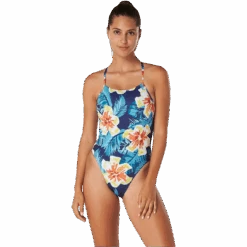 Speedo Women's Printed Double Lace Back One Piece