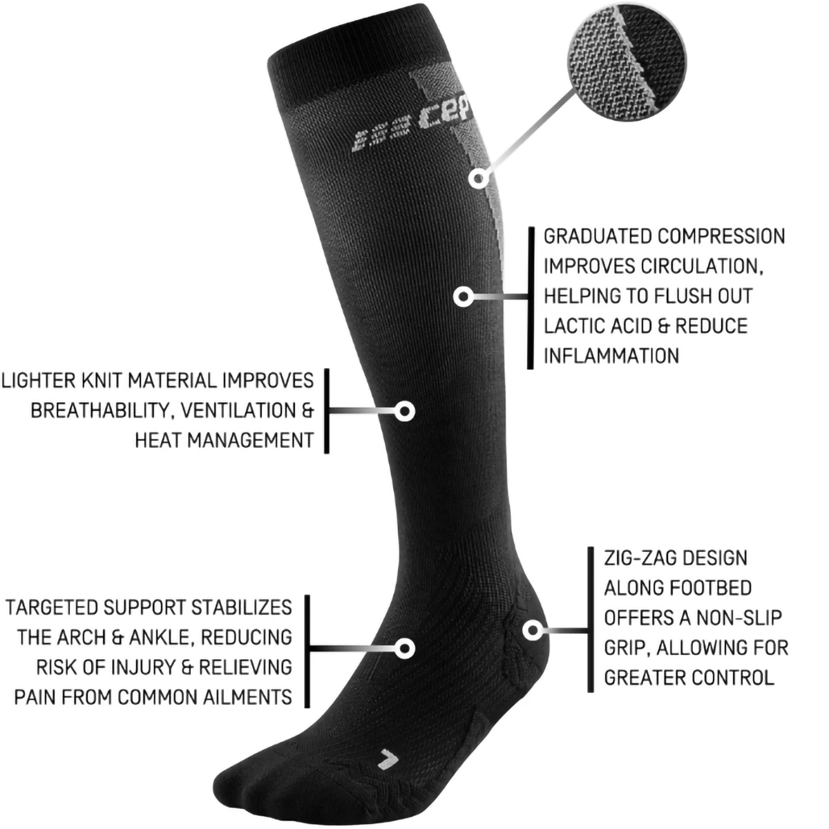 Women's UltraLight Tall Compression Socks 9 Women's UltraLight Tall Compression Socks - Image 7
