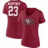 Fanatics Women's 49ers Player Icon Name & Number Tee - McCaffrey -Sports Basement Outlet 100276672 SCARLET 3