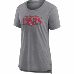 Fanatics Women's 49ers Up The Middle Triblend Short Sleeve Tee