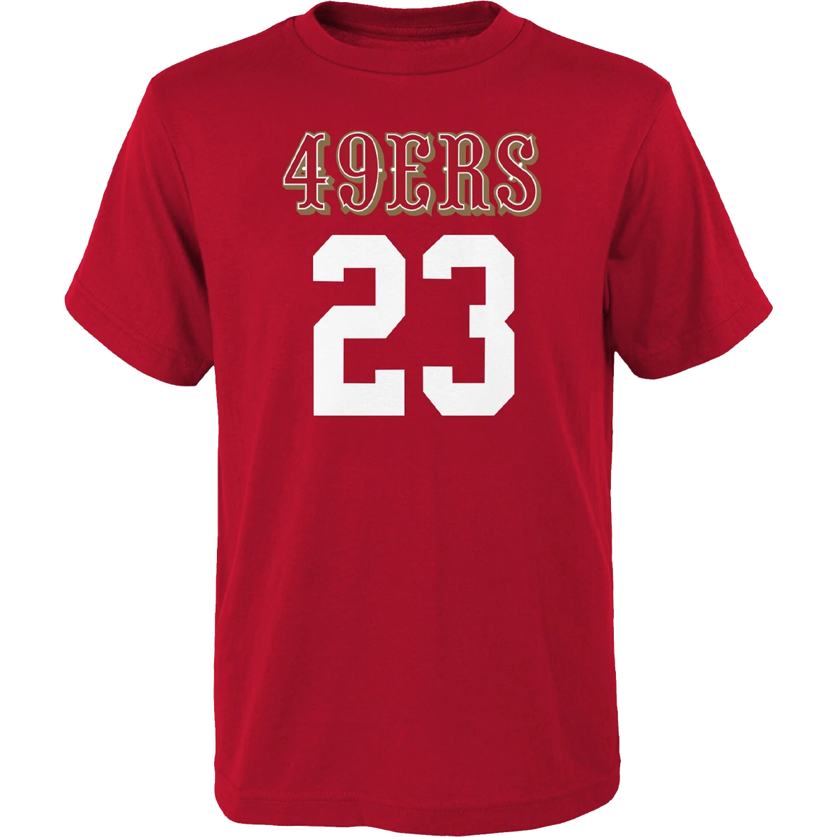 Outerstuff Youth 49ers Mainliner Name & Number Tee - McCaffrey 4 Outerstuff Youth 49ers Mainliner Name & Number Tee - McCaffrey - Image 2