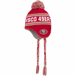 Outerstuff Youth 49ers Jacquard Tassel Knit With Pom - Preschool