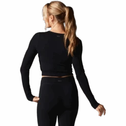 Women's Criss Cross Long Sleeve Top -Sports Basement Outlet 100279341 EBONY 2