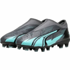 Puma Youth Ultra Match Laceless Rush FG/AG -Sports Basement Outlet 100279497 GRYWHITEAQUA 1