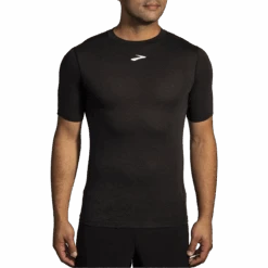 BROOKS Men's High Point Short Sleeve -Sports Basement Outlet 100280827.001.Black .3