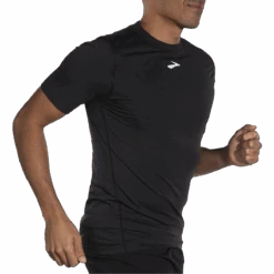 BROOKS Men's High Point Short Sleeve -Sports Basement Outlet 100280827.001.Black .5