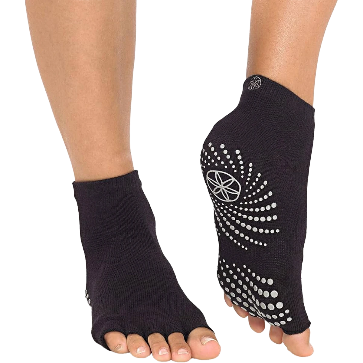 Gaiam Grippy Toeless Yoga Socks 2-PK 4 Gaiam Grippy Toeless Yoga Socks 2-PK - Image 2