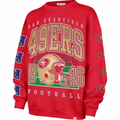 '47 BRAND Women's 49ers Go Big Oversized Crew