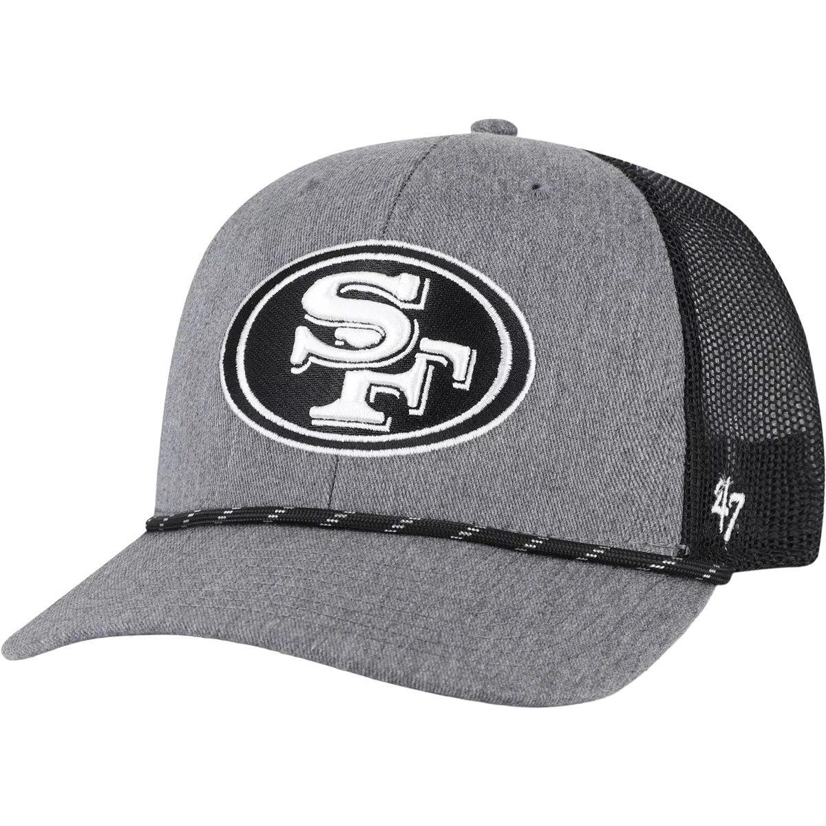 '47 BRAND 49ers Carbon Strap Rope 47 Trucker 3 '47 BRAND 49ers Carbon Strap Rope 47 Trucker