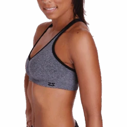 Women's Racey Sports Bra 8 Women's Racey Sports Bra -Sports Basement Outlet 9504 htrgry side