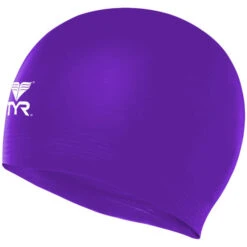 TYR Latex Swim Cap - Purple