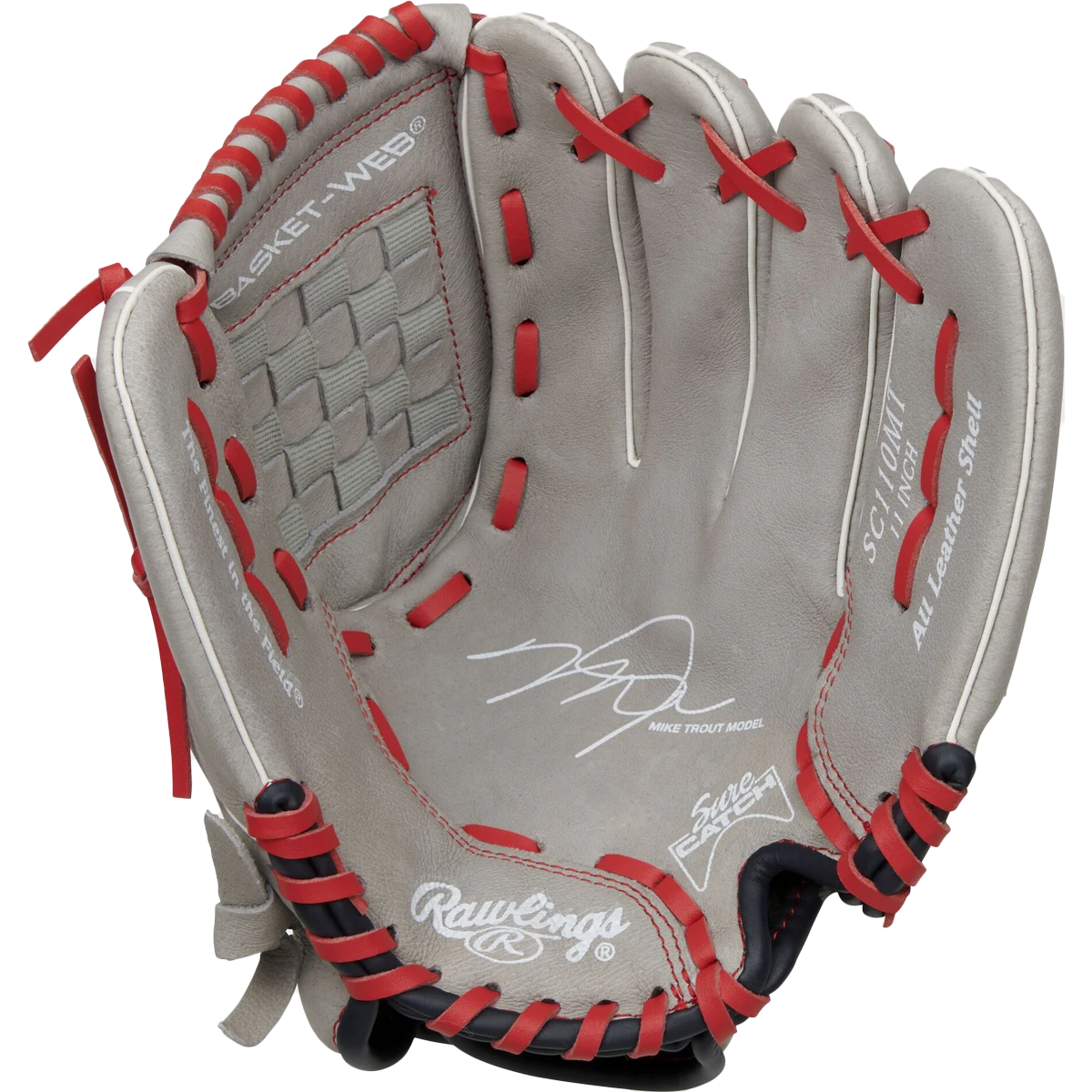 Rawlings Youth Sure Catch Trout 11" Basket Web Glove 4 Rawlings Youth Sure Catch Trout 11" Basket Web Glove - Image 2