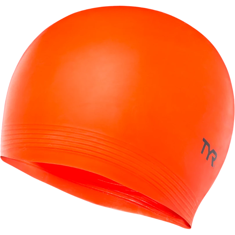 TYR Latex Swim Cap - Flourescent Orange 3 TYR Latex Swim Cap - Flourescent Orange