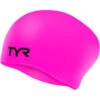 TYR Long Hair Wrinkle Free Cap - Flourescent Pink -Sports Basement Outlet long hair wrinkle free cap fl pink